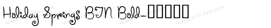 Holiday Springs BTN Bold字体转换